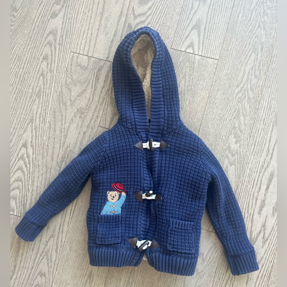 M&S Kids Hooded Sherpa Knit Paddington Bear Jacket in size 3-4 y.o.